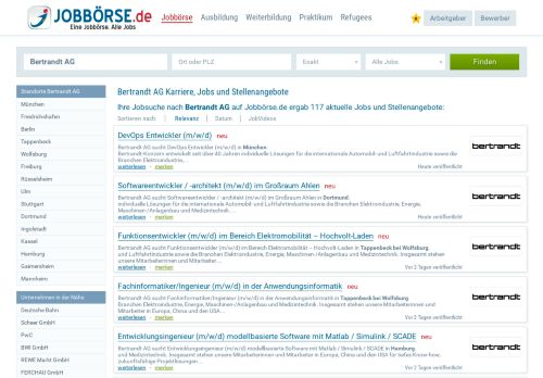 
                            6. Bertrandt AG Jobs und Stellenangebote | www.jobbörse.de