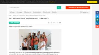 
                            13. Bertrandt-Mitarbeiter engagieren sich in der Region - Bertrandt AG ...