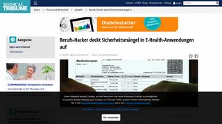 
                            11. Berufs-Hacker deckt Sicherheitsmängel in E-Health-Anwendungen ...