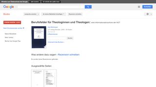 
                            7. Berufsfelder für Theologinnen und Theologen: eine ...