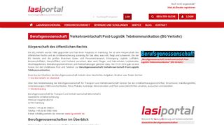 
                            9. Berufsgenossenschaft Verkehrswirtschaft Post-Logistik ... - LasiPortal