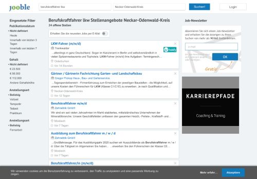 
                            5. Berufskraftfahrer-lkw Jobs in Neckar-Odenwald-Kreis - November ...
