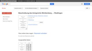 
                            11. Beschreibung des königreichs Württemberg ...: Riedlingen - Google Books-Ergebnisseite