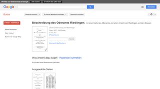 
                            10. Beschreibung des Oberamts Riedlingen: mit einer Karte des Oberamts ... - Google Books-Ergebnisseite