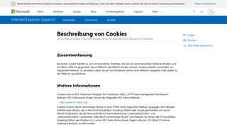 
                            6. Beschreibung von Cookies - Microsoft Support