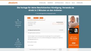 
                            12. Beschützerbox online kündigen | geprüfte Vorlage - Aboalarm