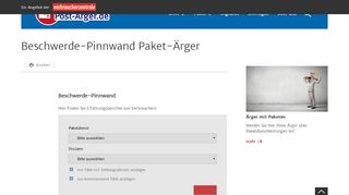 
                            8. Beschwerde-Pinnwand Paket-Ärger | Post-Ärger