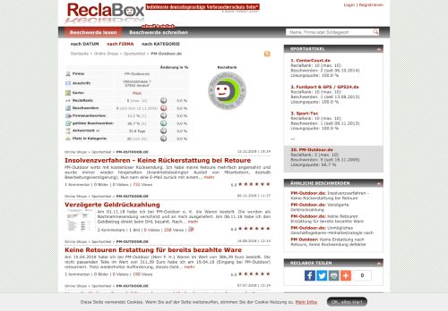 
                            9. Beschwerden über PM-Outdoor.de sofort online veröffentlichen