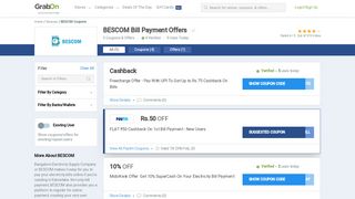 
                            13. BESCOM Coupons, Electricity Bill Payment Offers & Cashback Codes