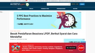 
                            6. Besok Pendaftaran Beasiswa LPDP, Berikut Syarat dan Cara ...