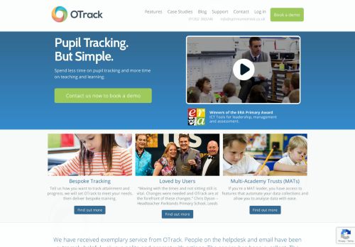 
                            2. Bespoke Online Pupil Tracking Software - OTrack by Optimum
