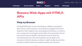 
                            12. Bessere Web-Apps mit HTML5-APIs — Pimp my Browser - innoQ