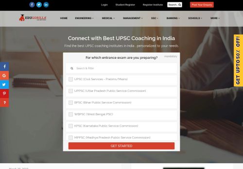 
                            10. Best 8 coaching institutes for UPSC – EduGorilla