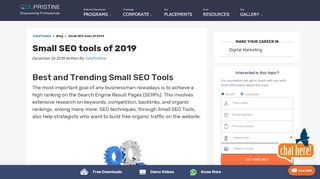 
                            11. Best and Trending Small SEO Tools of 2019 - EduPristine
