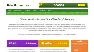 
                            10. Best Bonus Bets Australia | Free Bonus Deposit When You Bet Up To ...