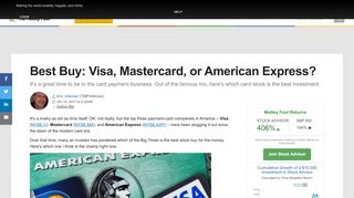 
                            12. Best Buy: Visa, Mastercard, or American Express? -- The Motley Fool