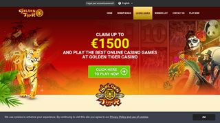 
                            3. Best Casino Games at Golden Tiger Mobile | Receive €1500!