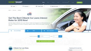 
                            8. Best Citibank Car Loan Interest Rates 2019 - Singapore | MoneySmart ...