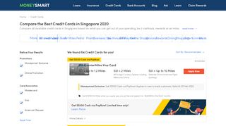 
                            2. Best Credit Cards Singapore 2019 Comparison | MoneySmart.sg
