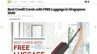
                            7. Best Credit Cards with FREE Luggage in Singapore 2019 - Cardable
