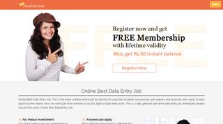 
                            3. Best Data Entry Job