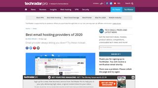 
                            12. Best email hosting providers of 2019 | TechRadar