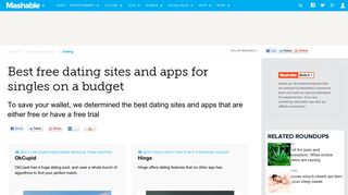 
                            12. Best free dating sites and apps for singles on a budget - Mashable