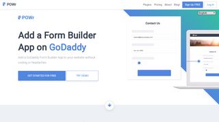 
                            12. Best Free Form Builder Widget for GoDaddy - POWr.io