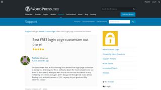 
                            7. Best FREE login page customizer out there! | WordPress.org