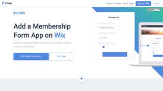 
                            7. Best Free Membership Form App for Wix - POWr.io