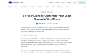 
                            11. Best Free WordPress Custom Login Plugins - Cloudways