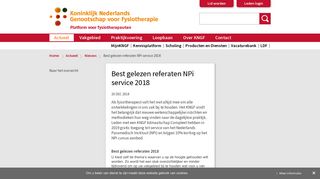 
                            11. Best gelezen referaten NPi service 2018 - kngf.nl