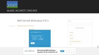 
                            7. BEST HOME BUX( real PTC) – MAKE MONEY ONLINE