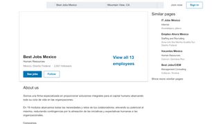 
                            9. Best Jobs Mexico | LinkedIn