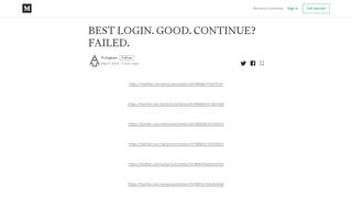 
                            9. BEST LOGIN. GOOD. CONTINUE? FAILED. – Pictogram – Medium