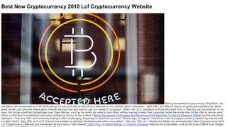 
                            12. Best New Cryptocurrency 2018 Lcf Cryptocurrency Website