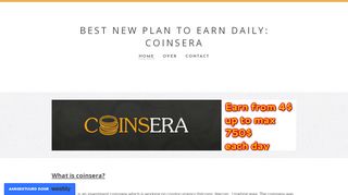 
                            1. Best new plan to earn daily:coinsera - Home