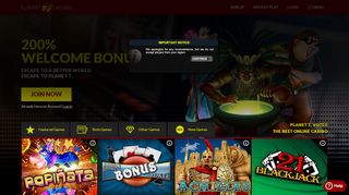 
                            8. Best Online Casino | 200% BONUS + FREE SPINS at Planet 7