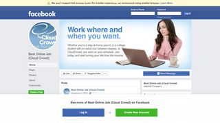 
                            6. Best Online Job (Cloud Crowd) - Home | Facebook