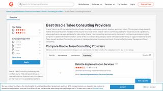 
                            13. Best Oracle Taleo Consulting Providers in 2019 | G2 Crowd