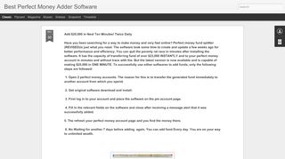 
                            9. Best Perfect Money Adder Software