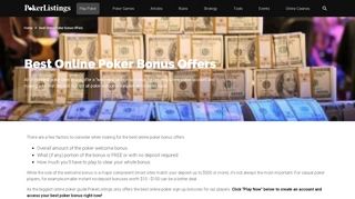 
                            2. Best Poker Bonus Online 2019 | Get the Highest Sign-Up Poker Bonus!
