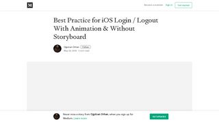 
                            2. Best Practice for iOS Login / Logout With Animation & Without ...