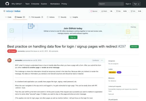 
                            7. Best practice on handling data flow for login / signup pages with redirect