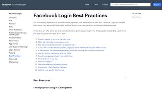 
                            3. Best Practices - Facebook Login - Documentation - Facebook for ...