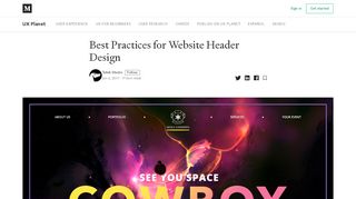 
                            9. Best Practices for Website Header Design – UX Planet