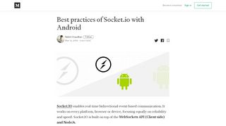 
                            10. Best practices of Socket.io with Android – Nikhil Chaudhari – Medium