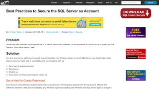 
                            13. Best Practices to Secure the SQL Server sa Account - MS SQL Tips