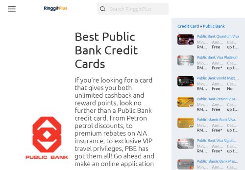 
                            3. Best Public Bank Credit Cards in Malaysia - Compare and apply online