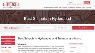 
                            1. Best Schools in Hyderabad | Shree Swaminarayan Gurukul Hyderabad